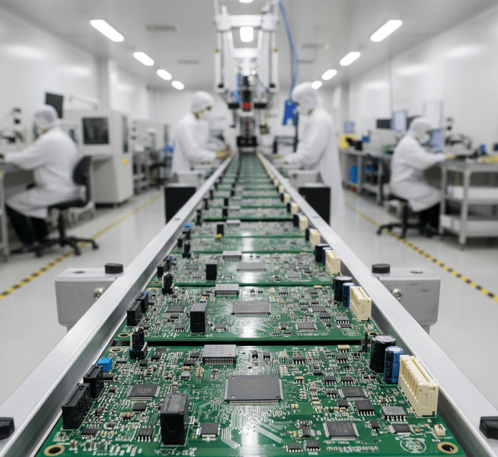 AS9100D certified aerospace electronics assembly cleanroom
