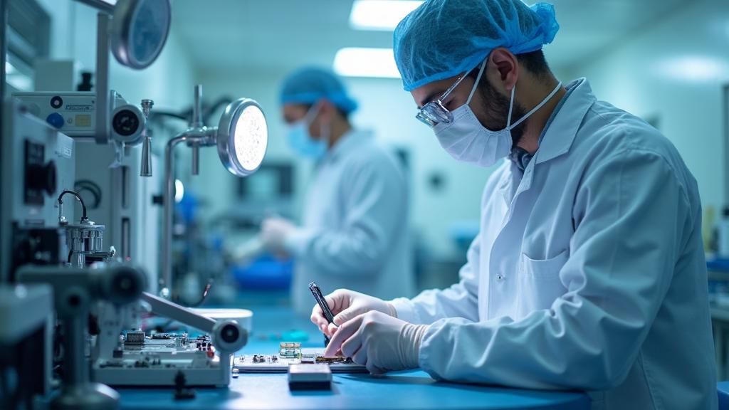 Medical device electronics assembly clean room facility