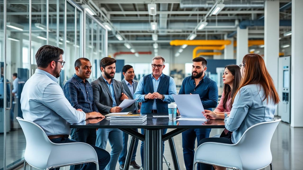 Professional electronics manufacturing staffing team